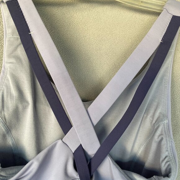 Lululemon Light Lavender Crisscross Back Tank Top with Built-In Bra | Deep V Sty - Picture 6 of 6